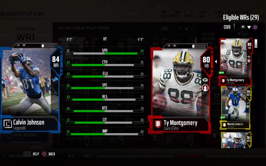 A close up of the card in madden nfl 1 9