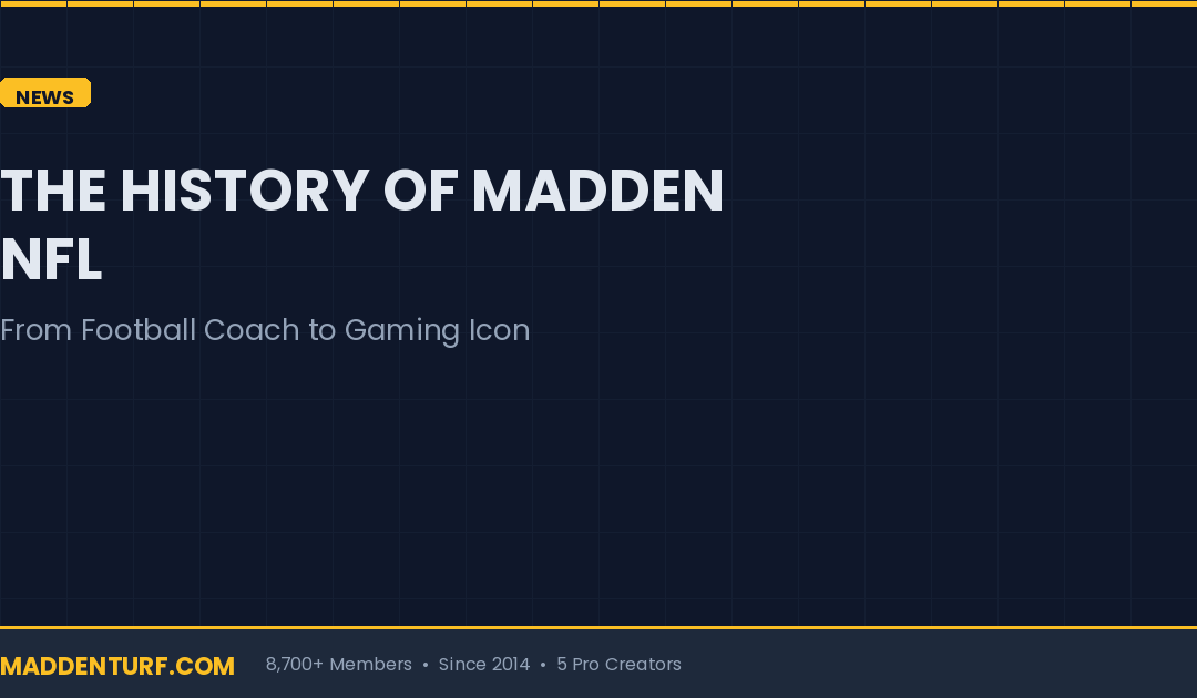 The History of Madden NFL: How a Football Coach Became the Biggest Name in Gaming