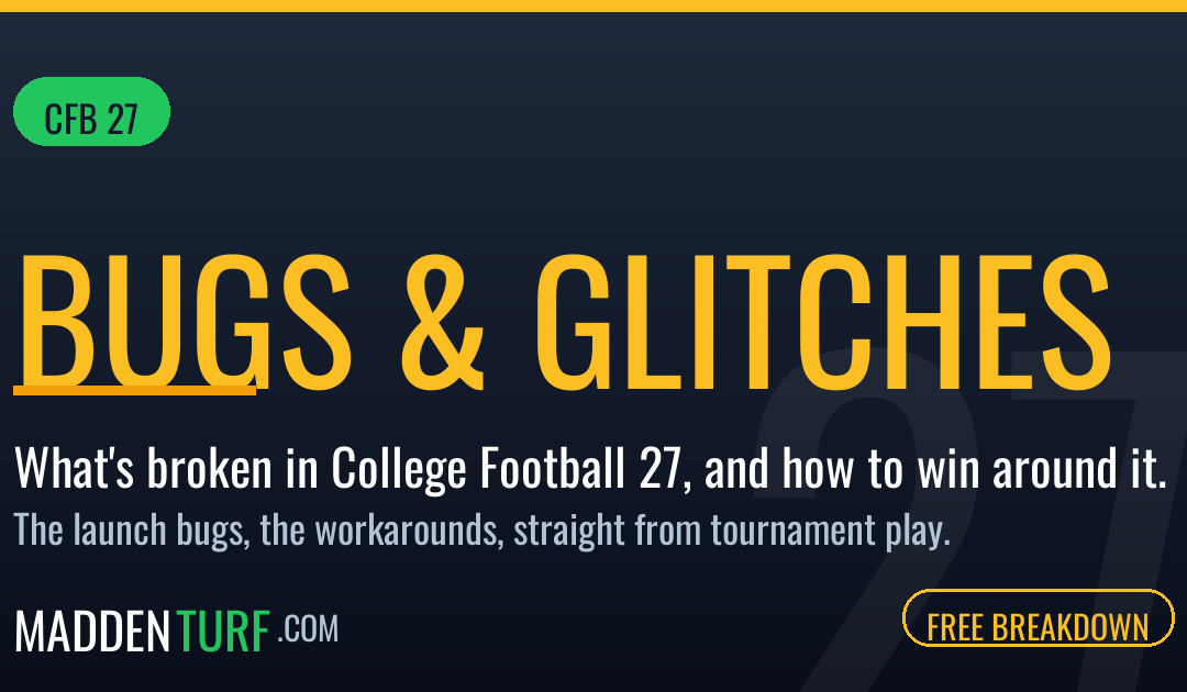 College Football 27 Bugs and Glitches: What’s Broken and How to Win Around It