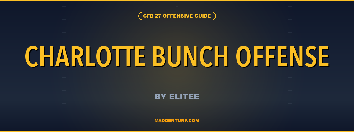 College Football 27 Charlotte Bunch Offense Guide by Elitee