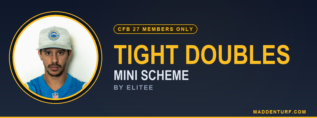 College Football 27 Tight Doubles Mini Scheme by Elitee, members only